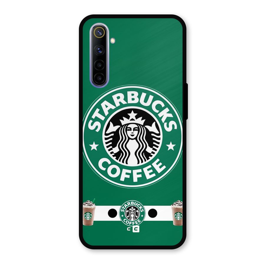 Ribbon StarBucks Metal Back Case for Realme 6i