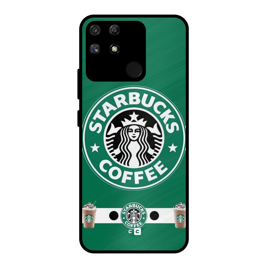 Ribbon StarBucks Metal Back Case for Realme Narzo 50A