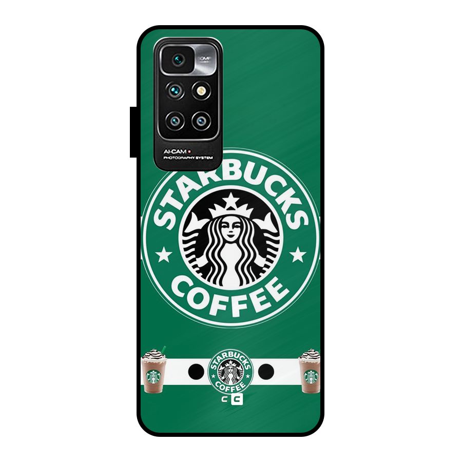 Ribbon StarBucks Metal Back Case for Redmi 10 Prime