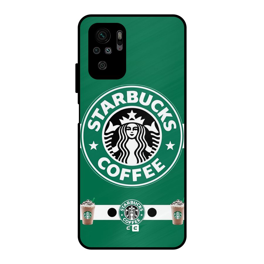 Ribbon StarBucks Metal Back Case for Redmi Note 10