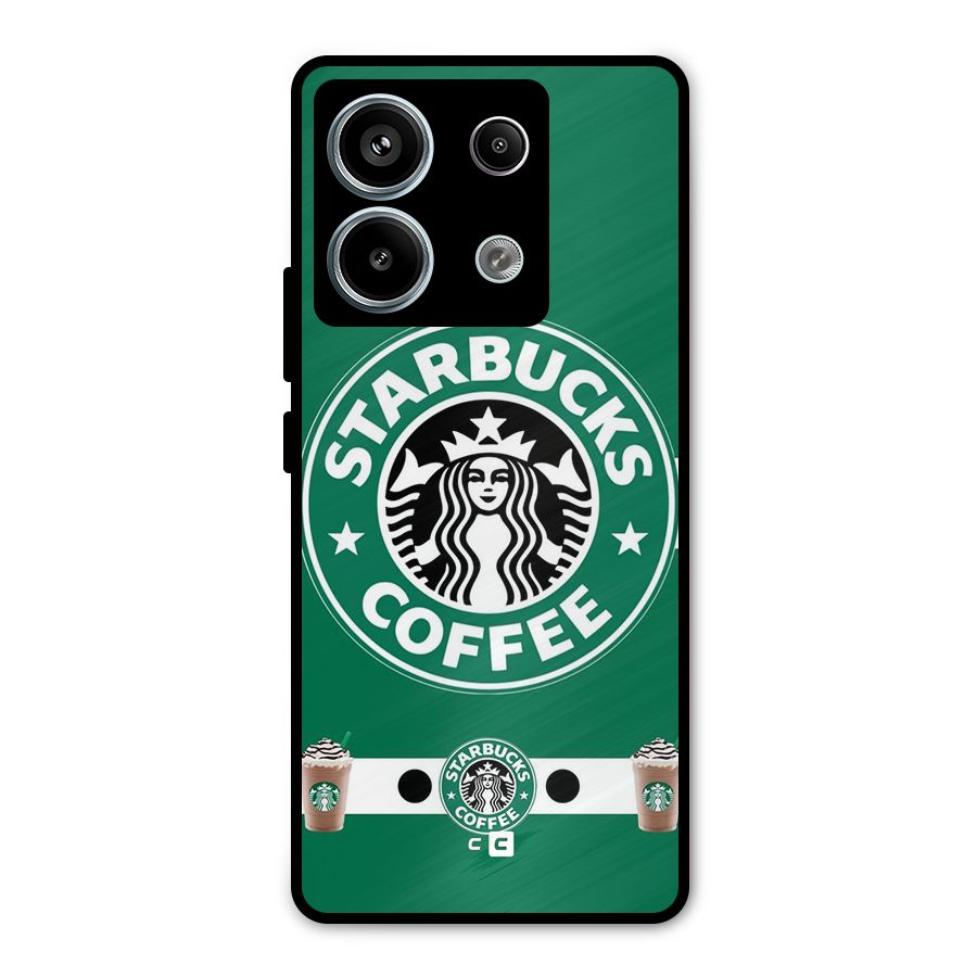 Ribbon StarBucks Metal Back Case for Redmi Note 13 Pro 5G