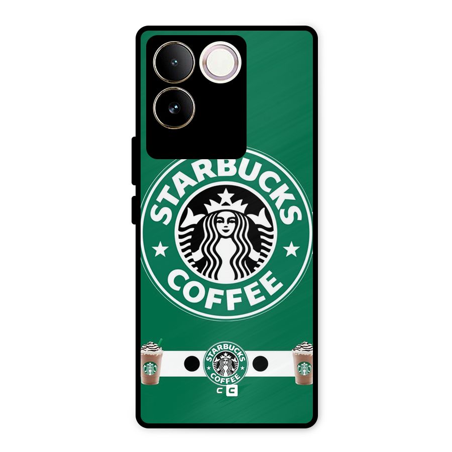 Ribbon StarBucks Metal Back Case for Vivo T2 Pro