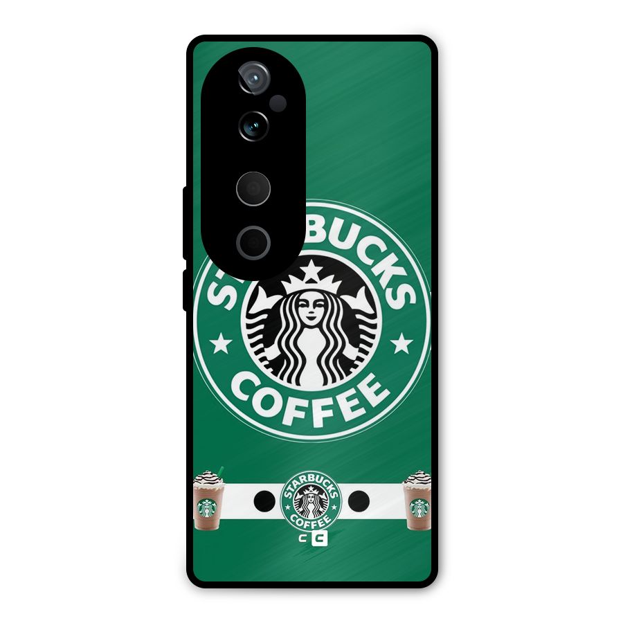Ribbon StarBucks Metal Back Case for Vivo T3 Ultra