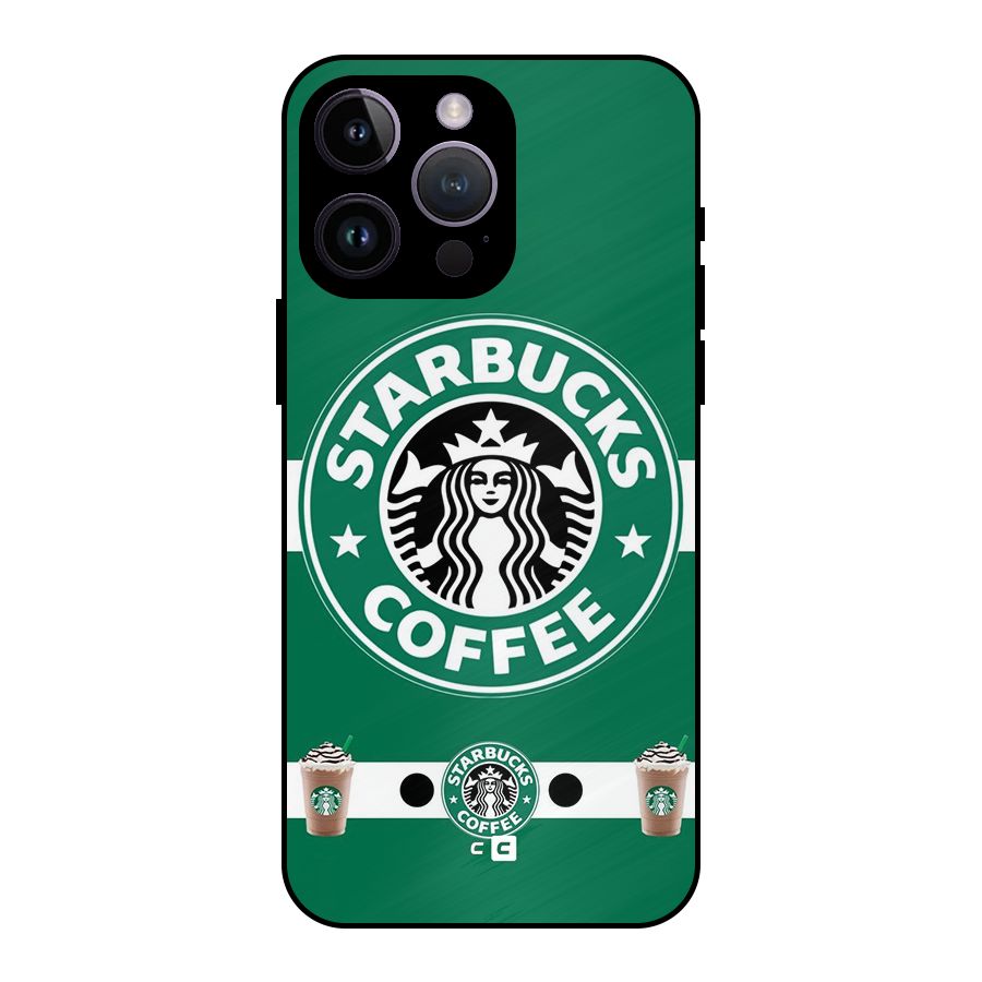 Ribbon StarBucks Metal Back Case for iPhone 14 Pro Max