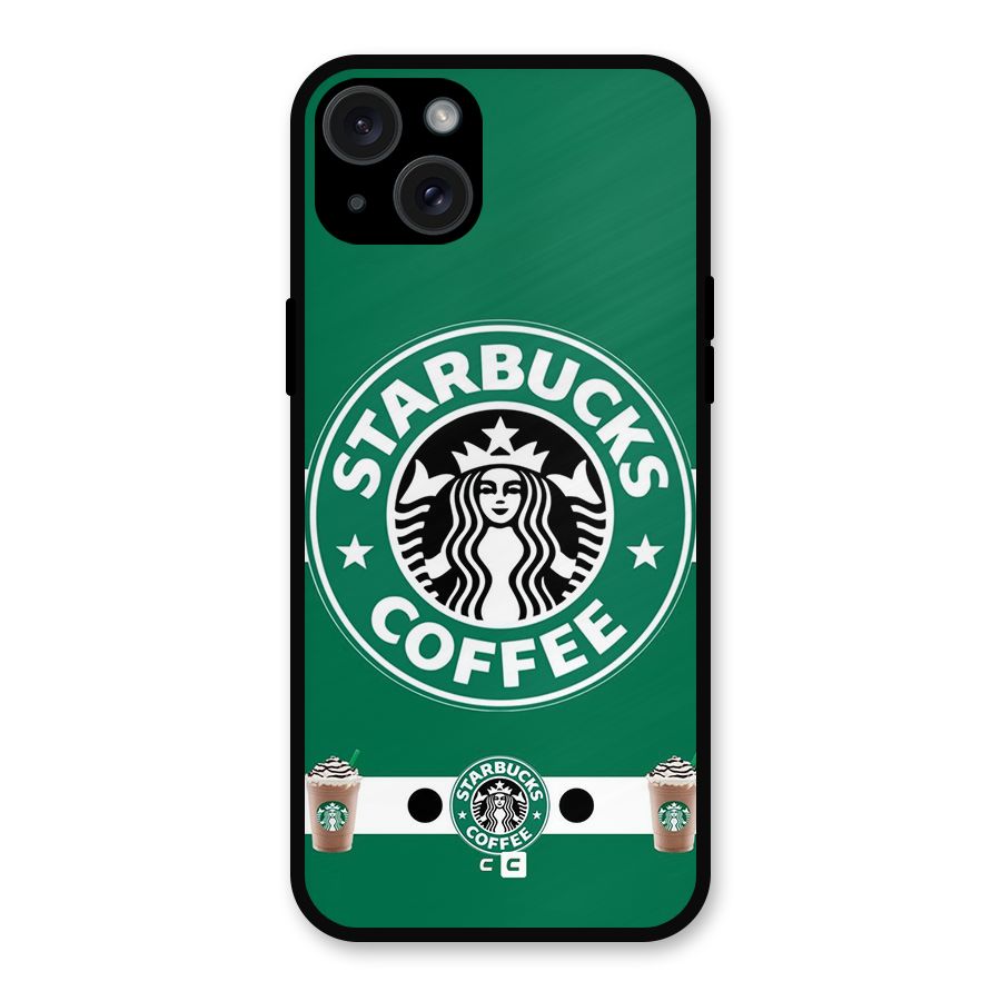 Ribbon StarBucks Metal Back Case for iPhone 15 Plus