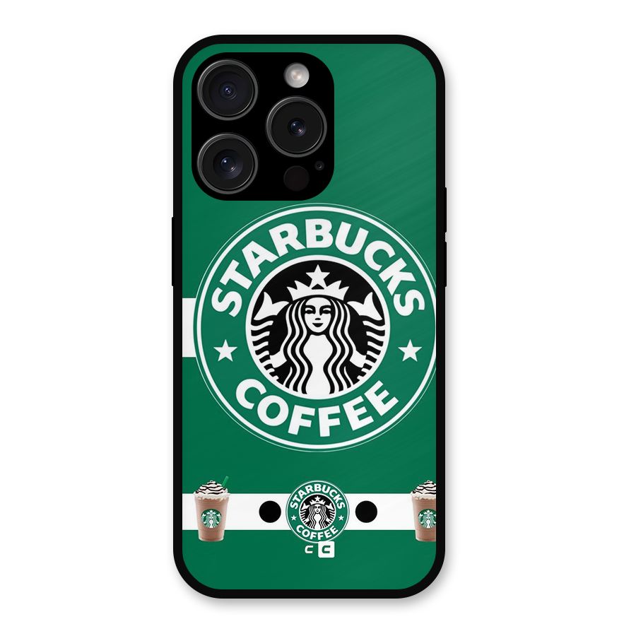 Ribbon StarBucks Metal Back Case for iPhone 15 Pro