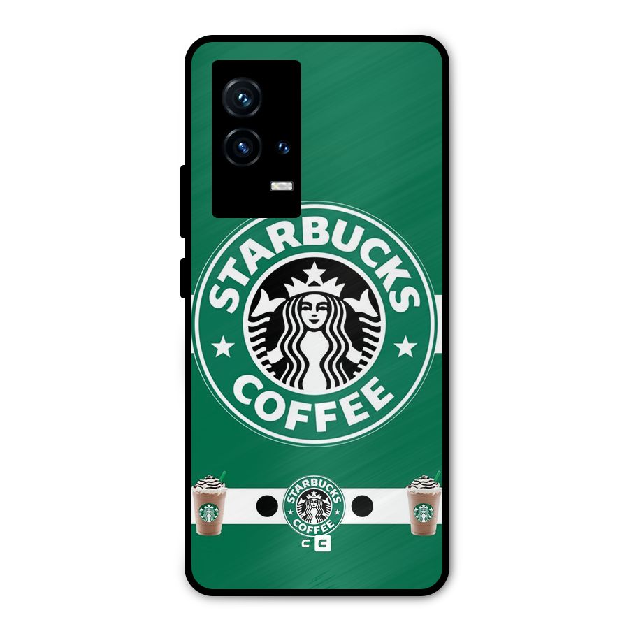Ribbon StarBucks Metal Back Case for iQOO 9 5G