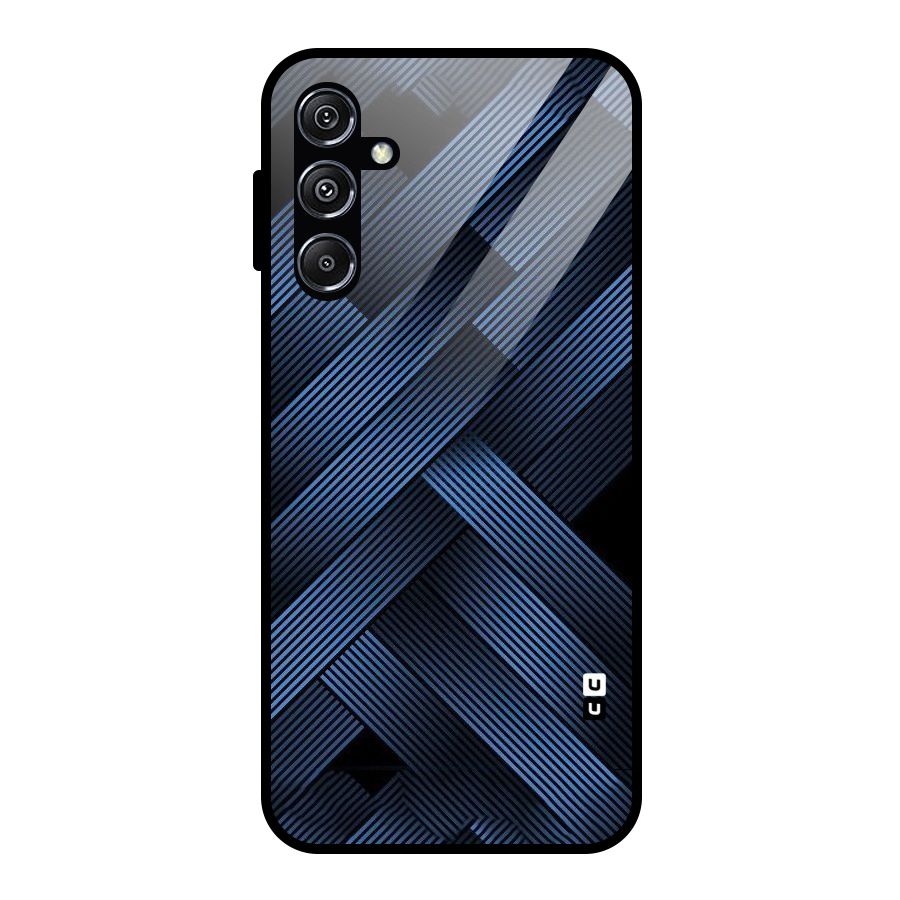 Ribbon Stripes Glass Back Case for Galaxy M34 5G