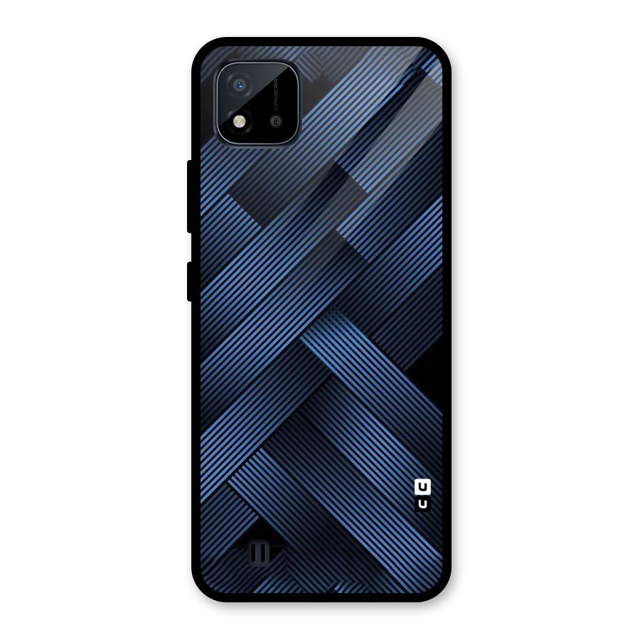 Ribbon Stripes Glass Back Case for Realme C11 2021
