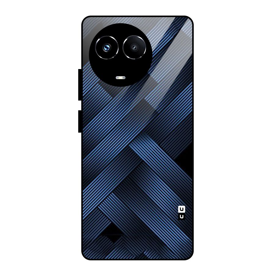 Ribbon Stripes Glass Back Case for Realme Narzo 60X