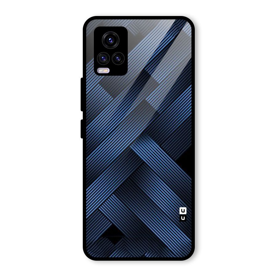 Ribbon Stripes Glass Back Case for Vivo V20 2021