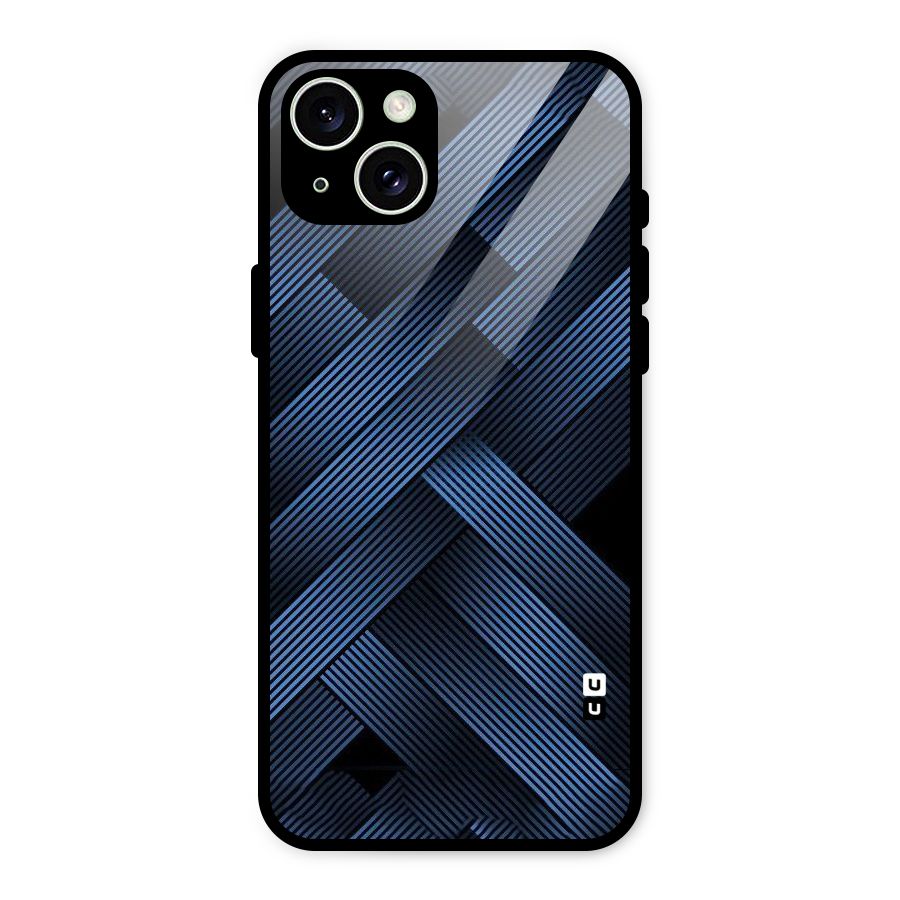 Ribbon Stripes Glass Back Case for iPhone 15 Plus