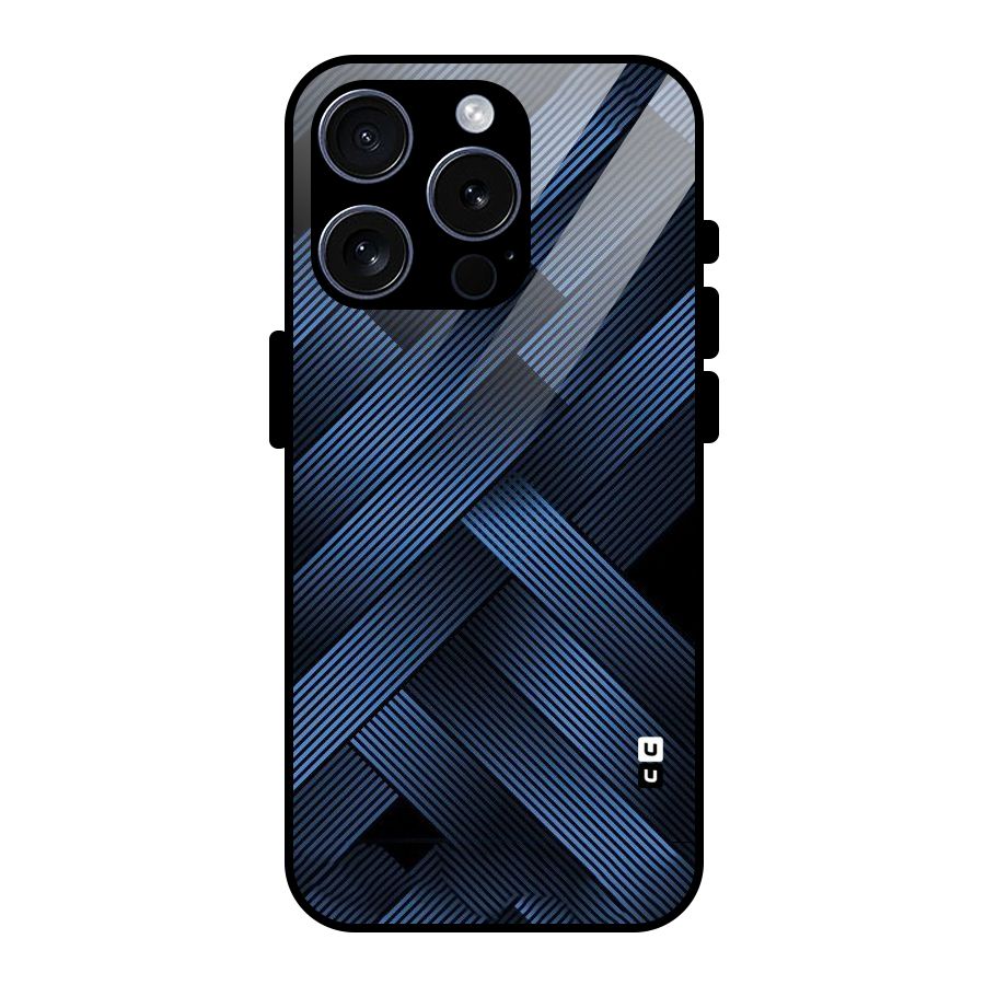 Ribbon Stripes Glass Back Case for iPhone 15 Pro