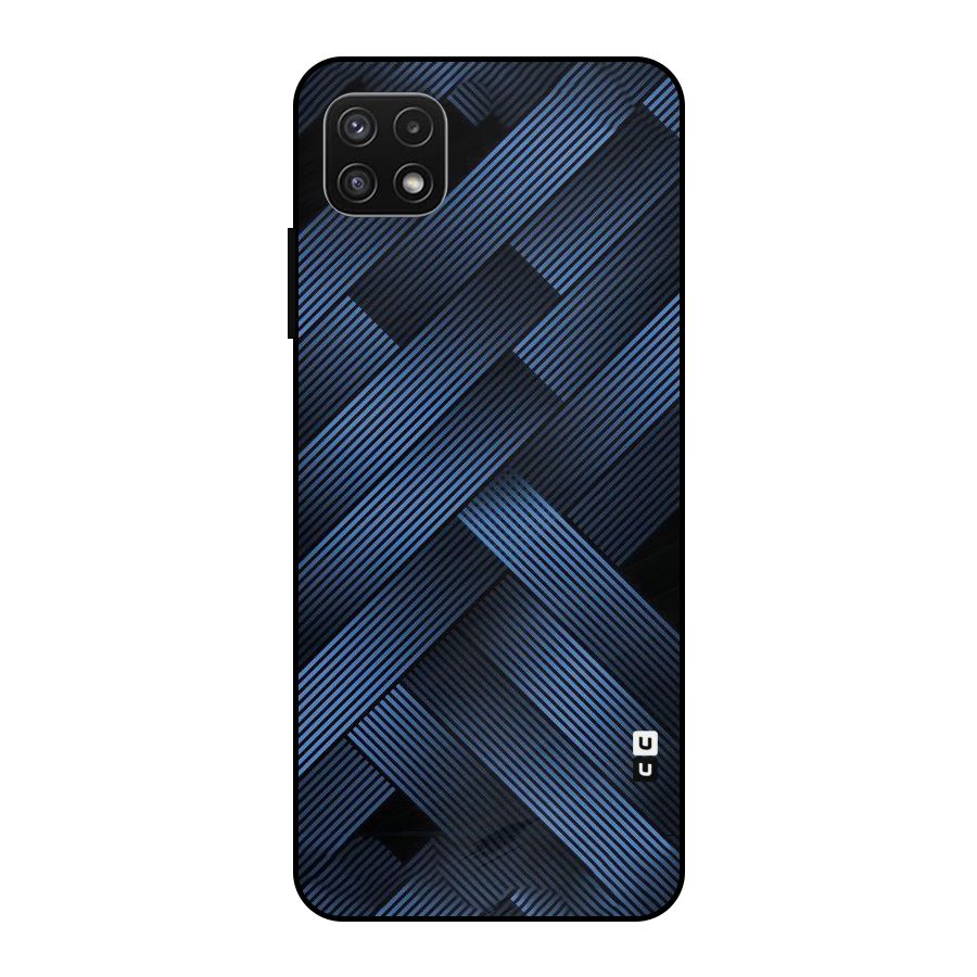 Ribbon Stripes Metal Back Case for Galaxy A22 5G