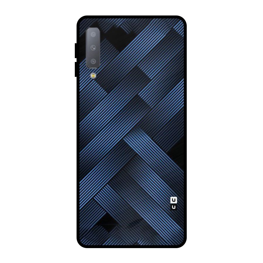 Ribbon Stripes Metal Back Case for Galaxy A7 (2018)