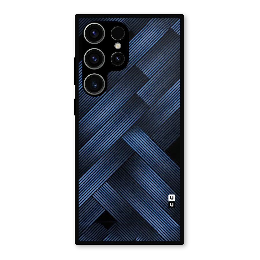 Ribbon Stripes Metal Back Case for Galaxy S23 Ultra