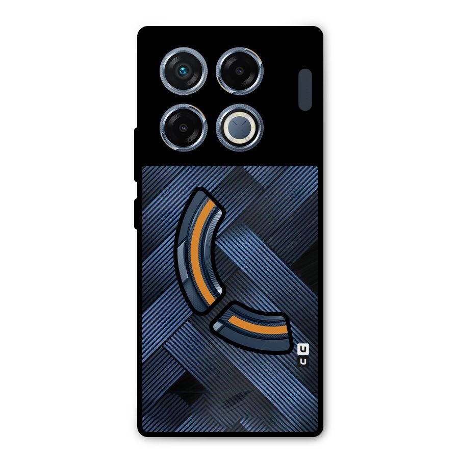 Ribbon Stripes Metal Back Case for Infinix GT 20 Pro