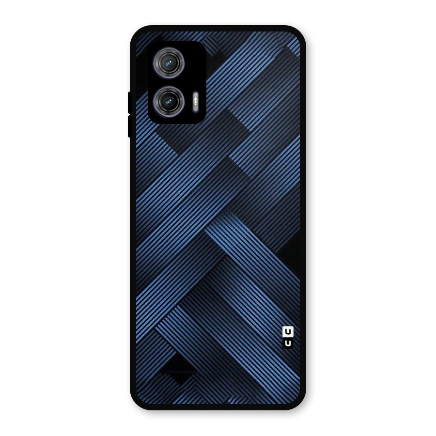Ribbon Stripes Metal Back Case for Moto G73