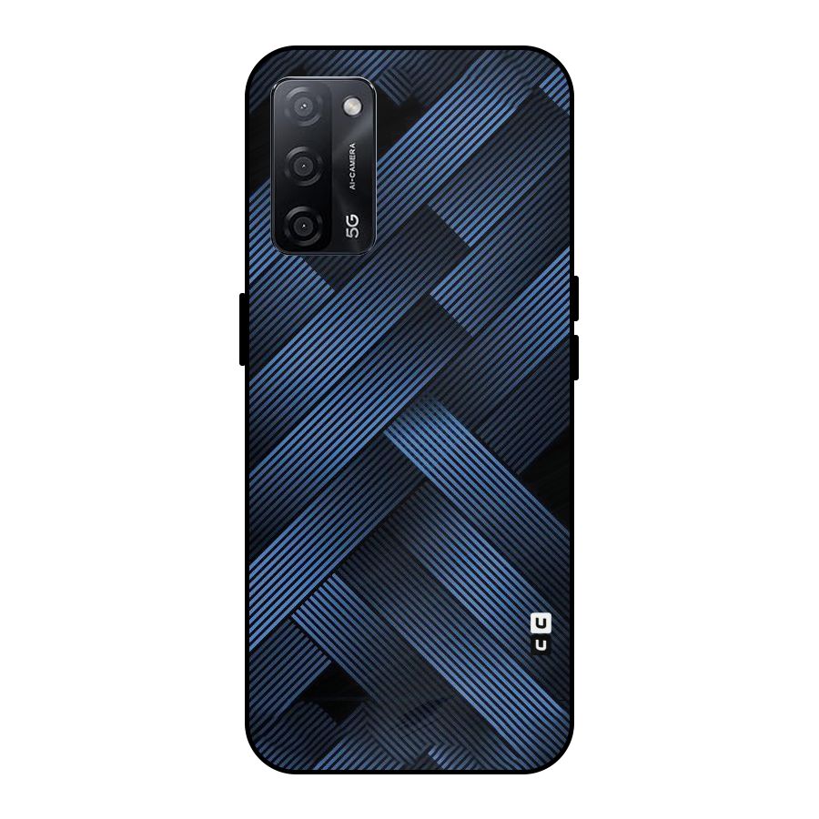 Ribbon Stripes Metal Back Case for Oppo A53s 5G