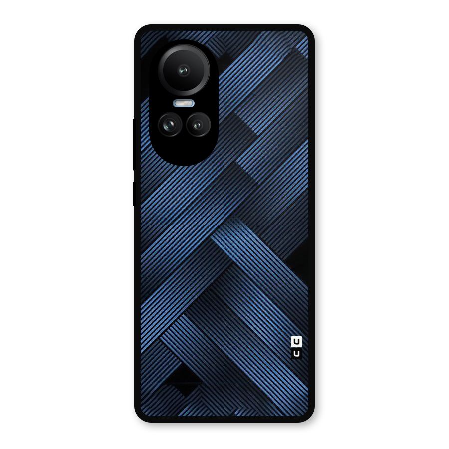 Ribbon Stripes Metal Back Case for Oppo Reno10 Pro