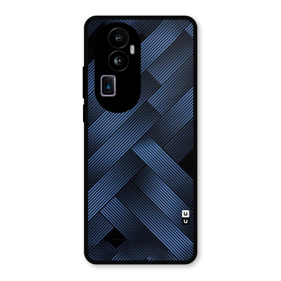 Ribbon Stripes Metal Back Case for Oppo Reno10 Pro Plus