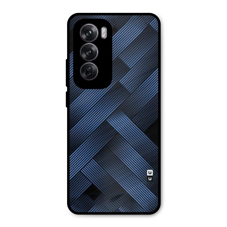 Ribbon Stripes Metal Back Case for Oppo Reno12 Pro