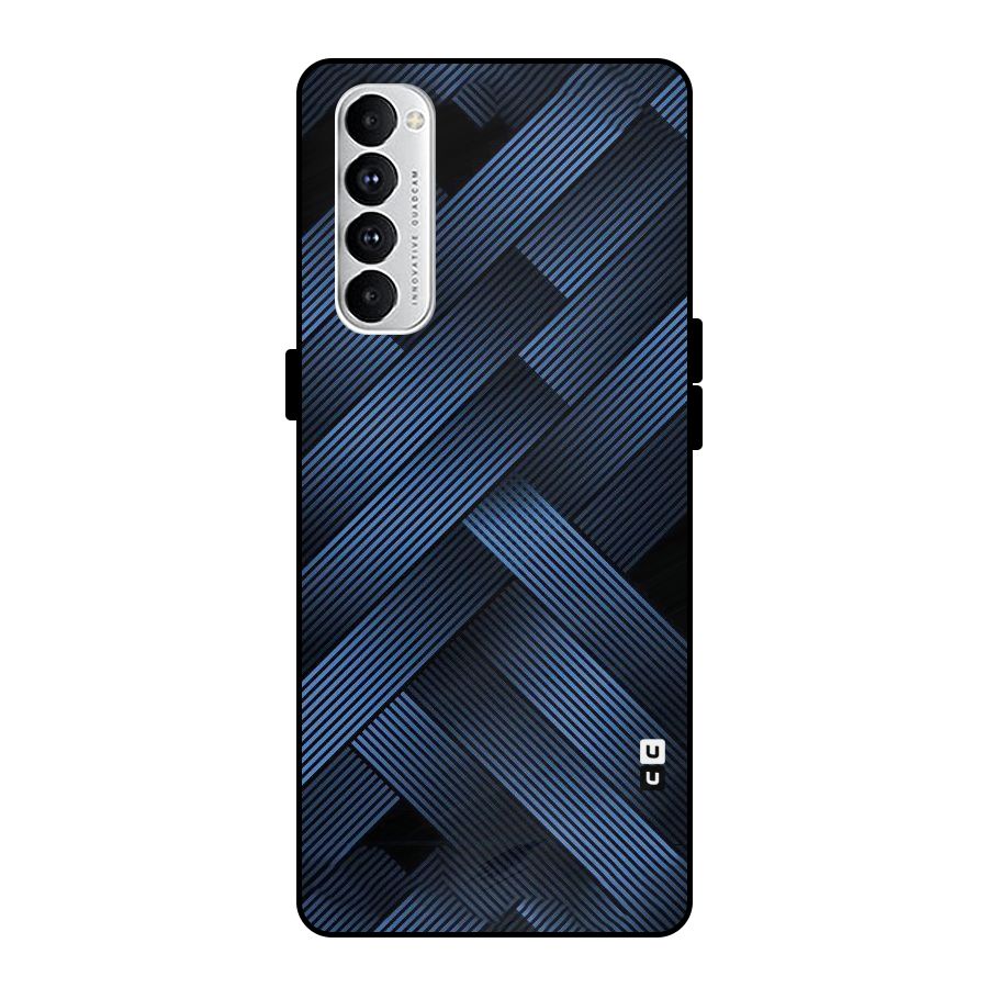 Ribbon Stripes Metal Back Case for Oppo Reno4 Pro