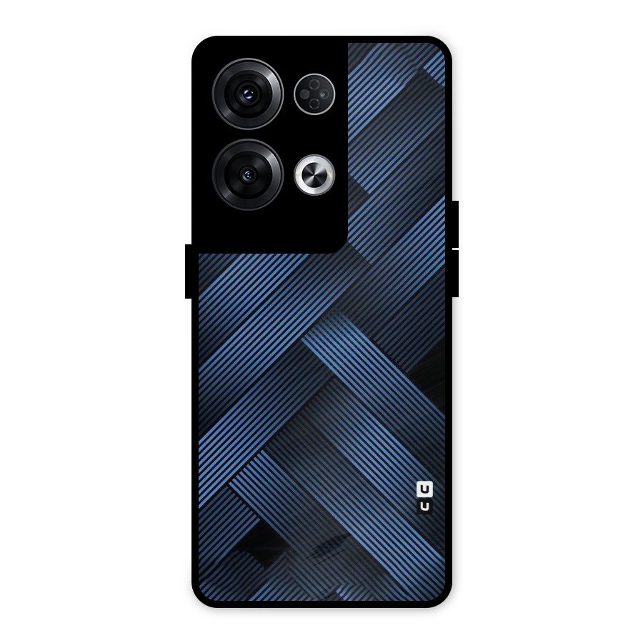 Ribbon Stripes Metal Back Case for Oppo Reno8 Pro 5G