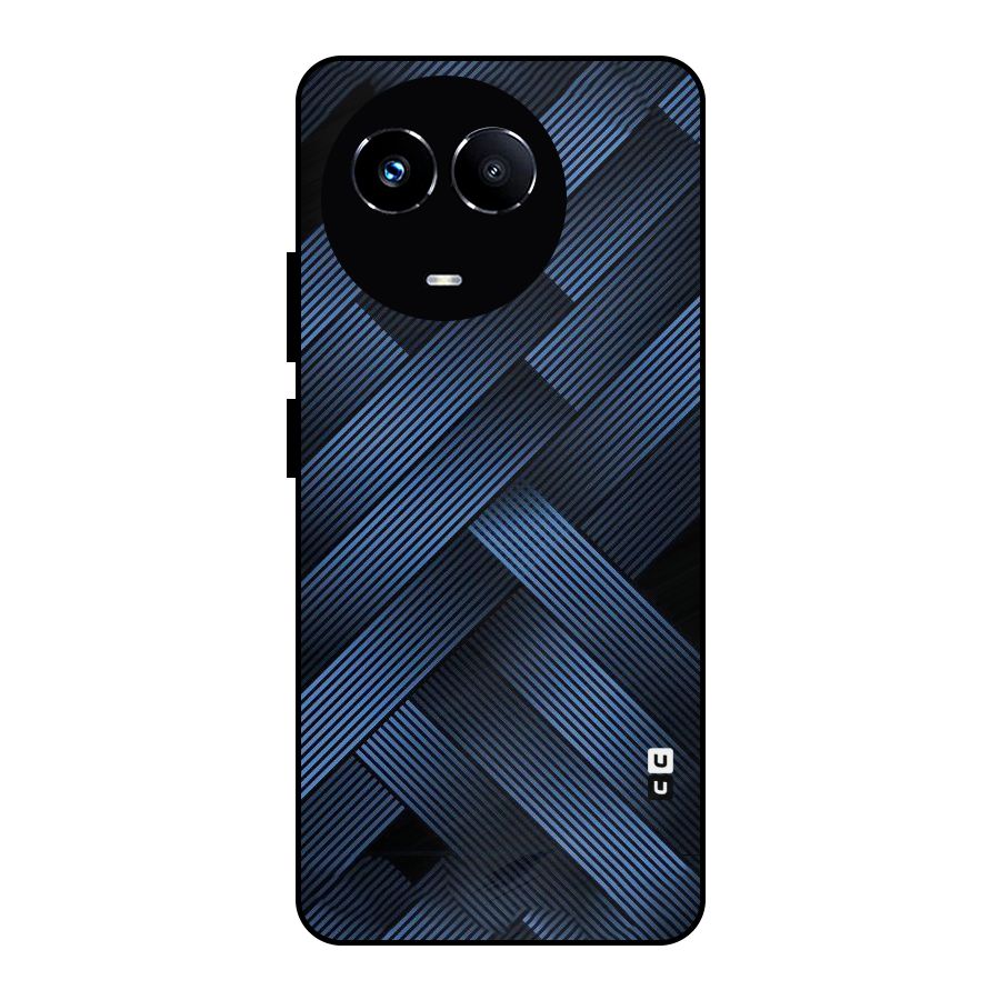 Ribbon Stripes Metal Back Case for Realme 11X