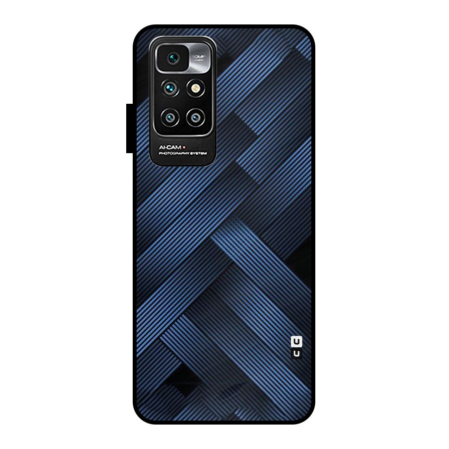Ribbon Stripes Metal Back Case for Redmi 10 Prime