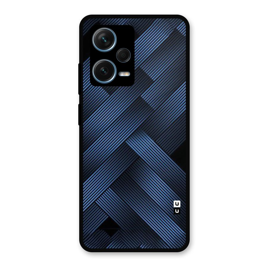 Ribbon Stripes Metal Back Case for Redmi Note 12 Pro Plus 5G
