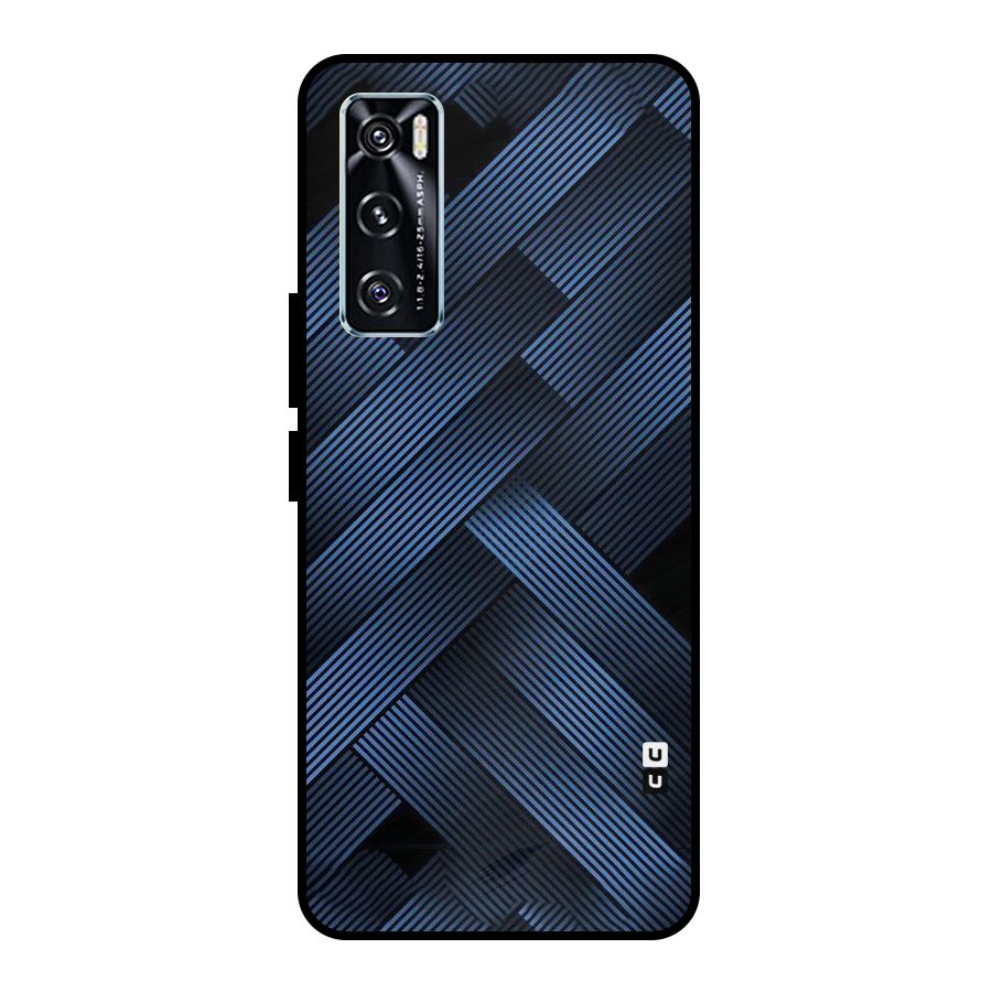 Ribbon Stripes Metal Back Case for Vivo V20 SE