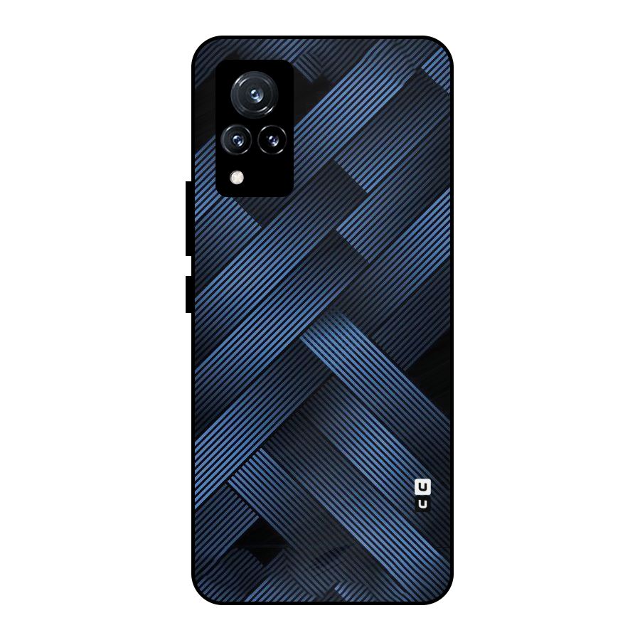 Ribbon Stripes Metal Back Case for Vivo V21 5G