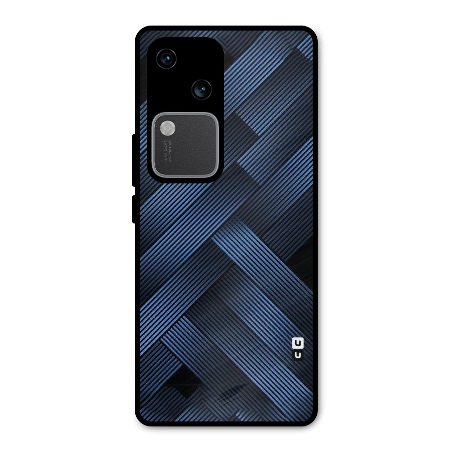 Ribbon Stripes Metal Back Case for Vivo V30