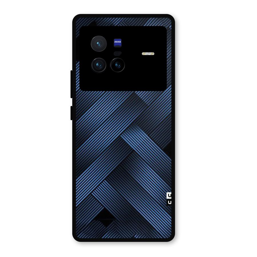 Ribbon Stripes Metal Back Case for Vivo X80