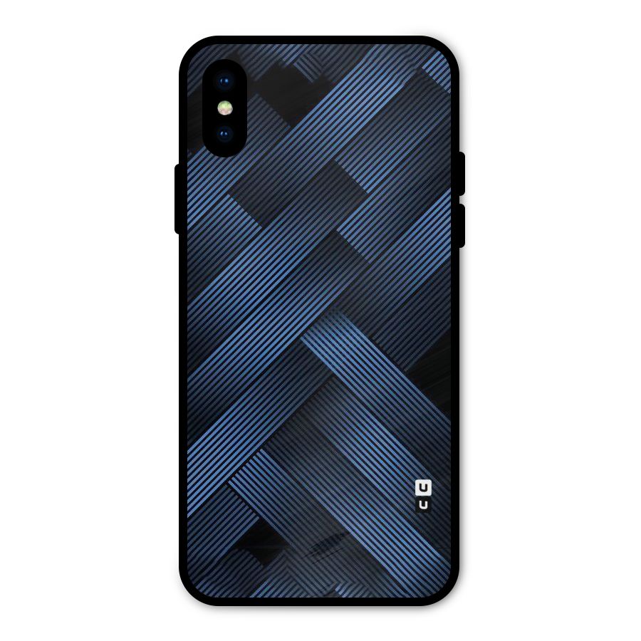 Ribbon Stripes Metal Back Case for iPhone XS