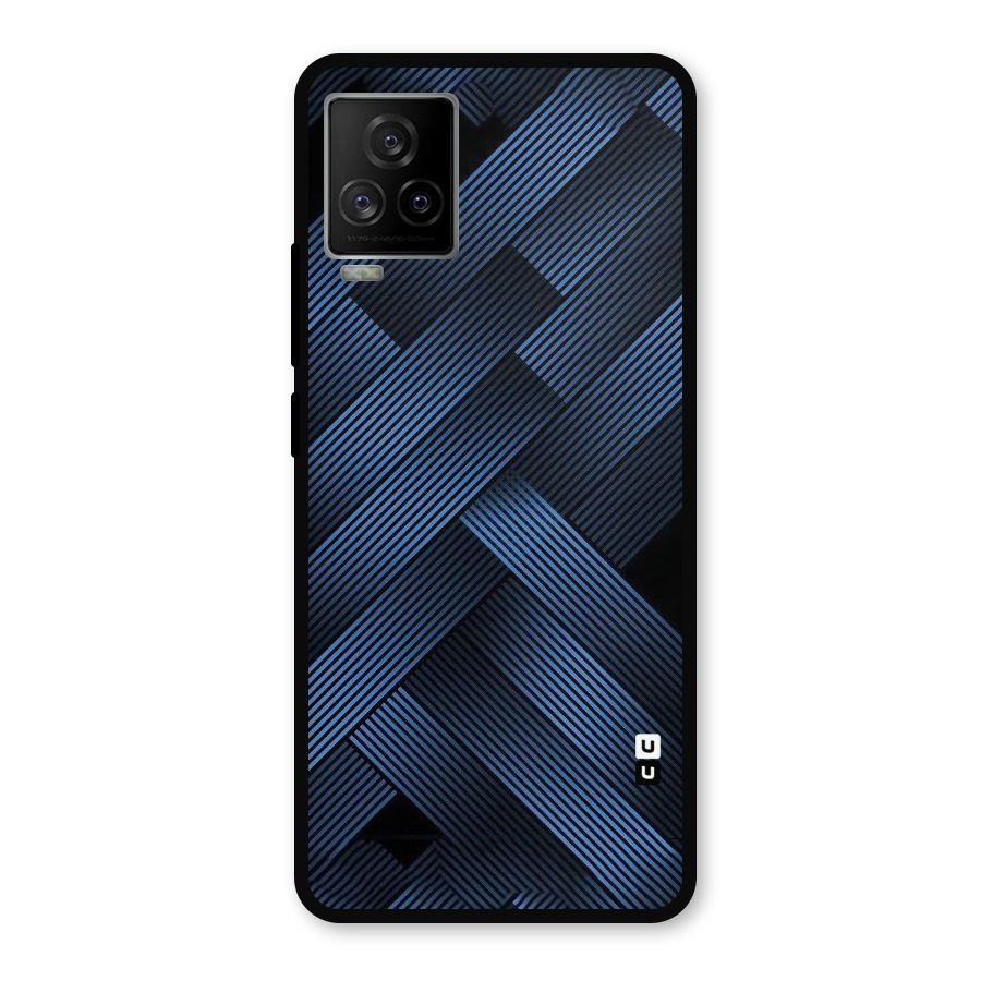 Ribbon Stripes Metal Back Case for iQOO 7 Legend 5G