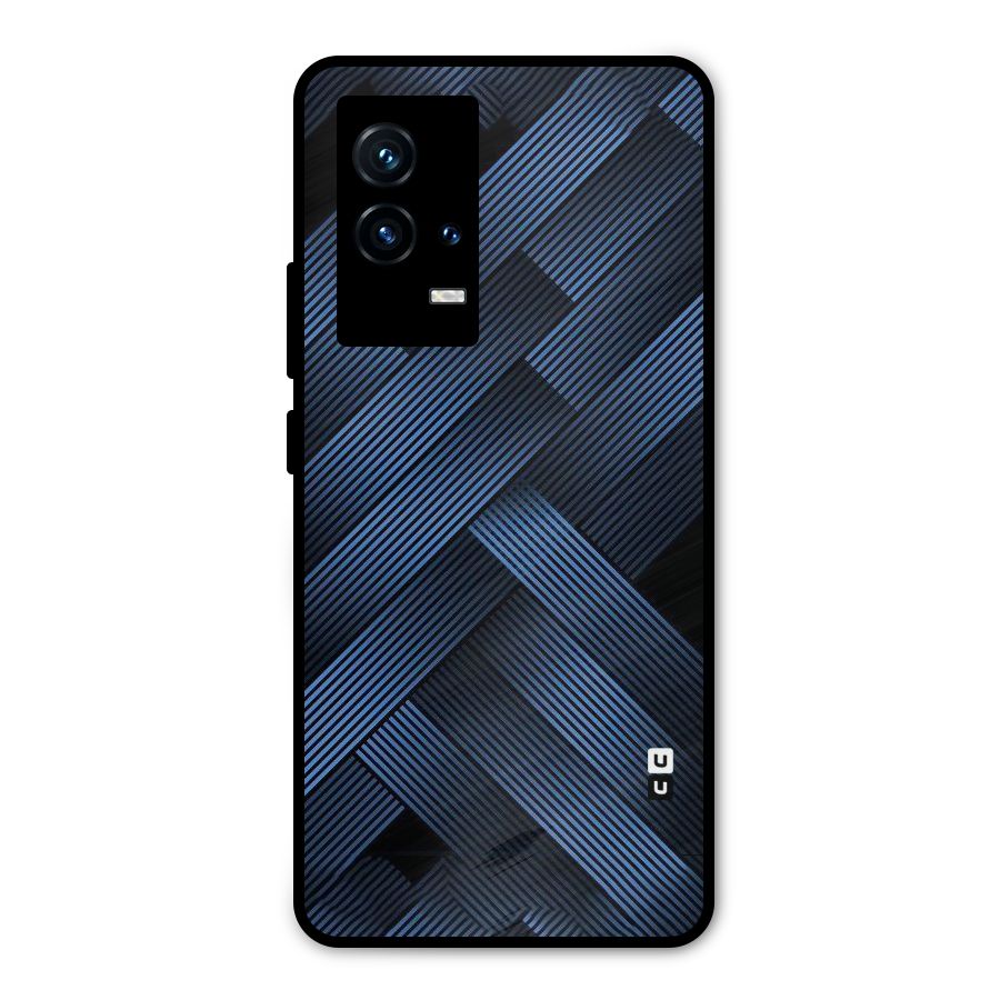 Ribbon Stripes Metal Back Case for iQOO 9 5G