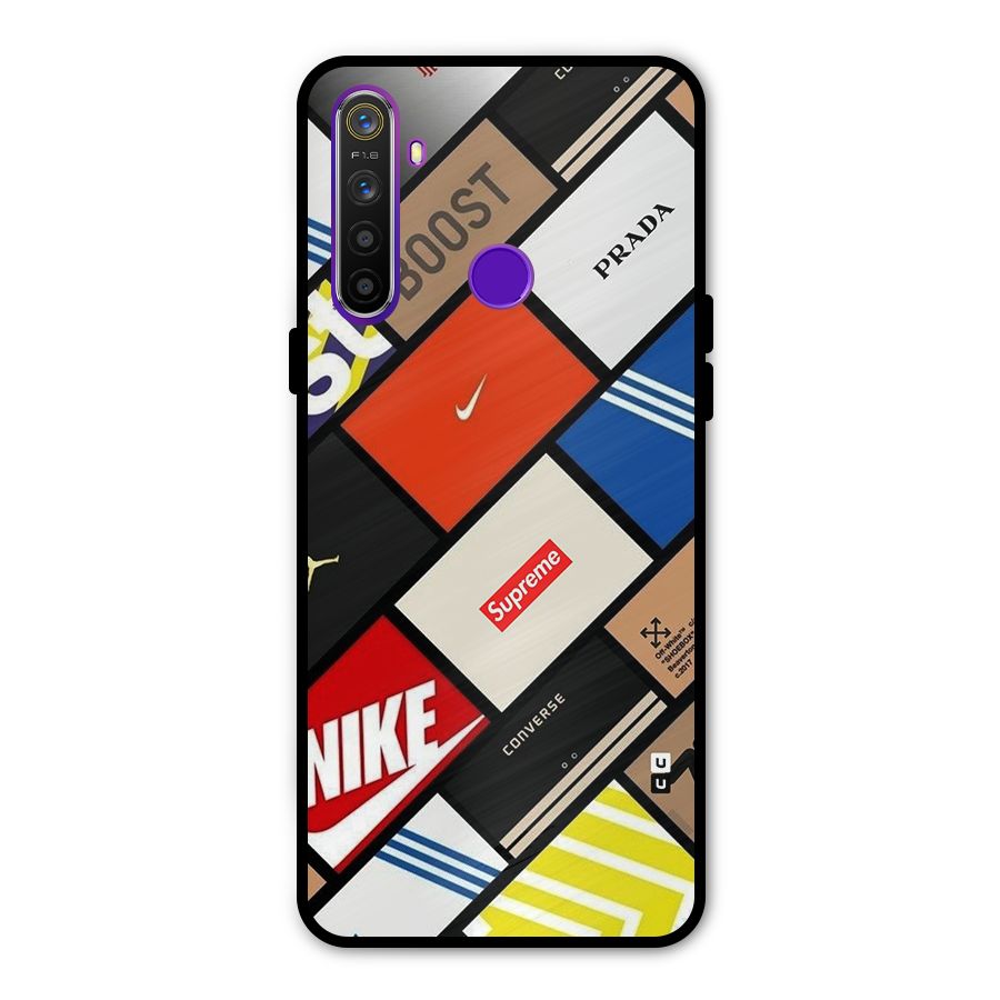 Rich Boxes Glass Back Case for Realme 5s