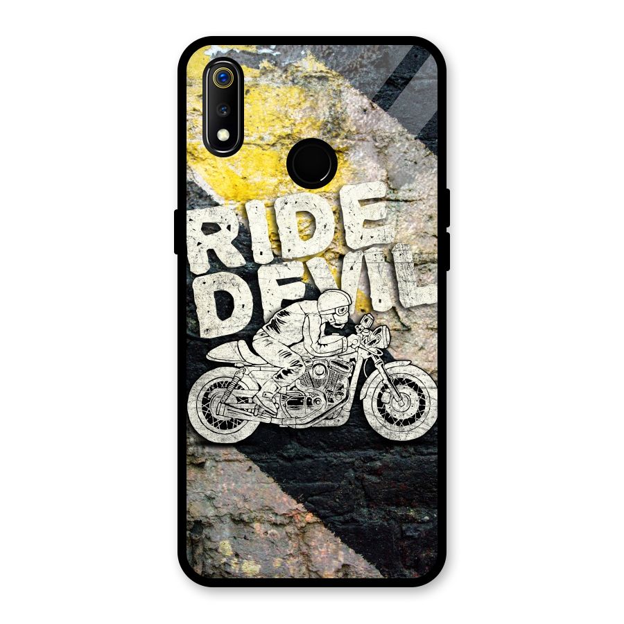 Ride Devil Glass Back Case for Realme 3i