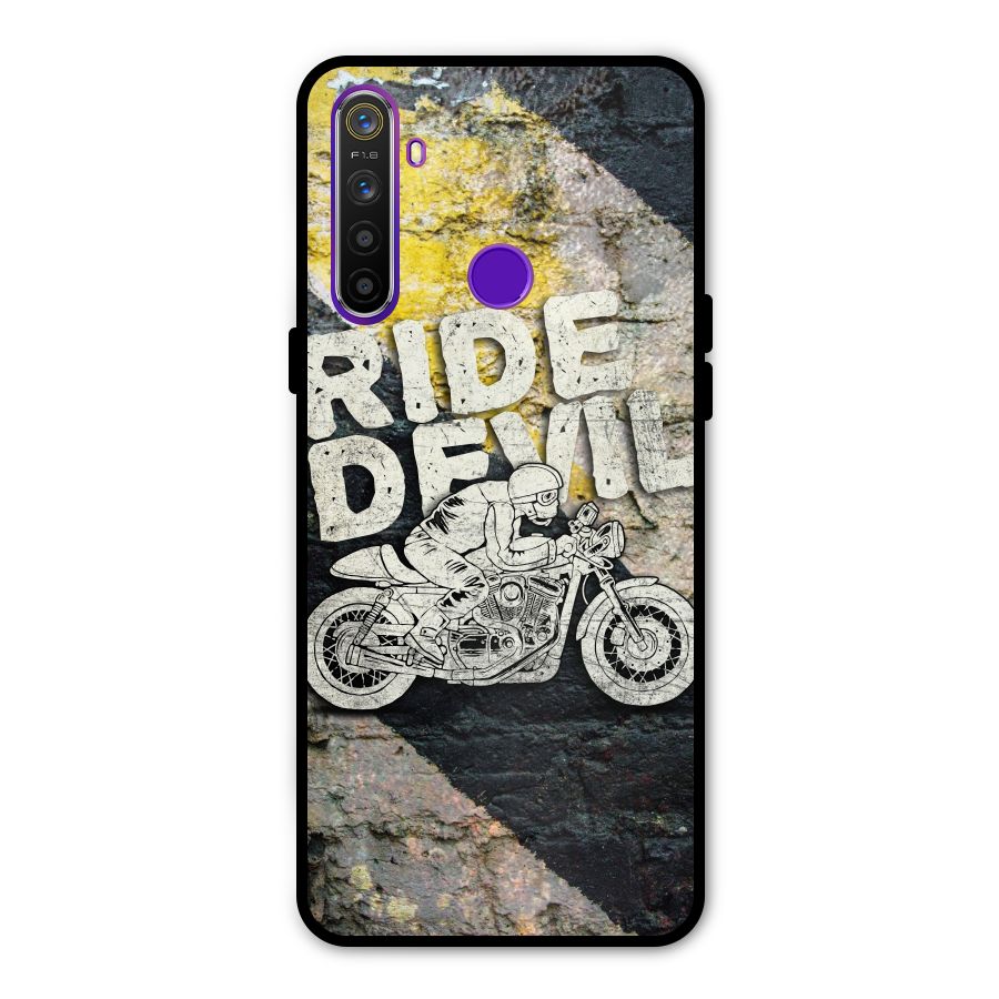 Ride Devil Glass Back Case for Realme 5s