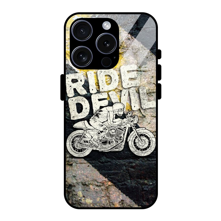 Ride Devil Glass Back Case for iPhone 15 Pro