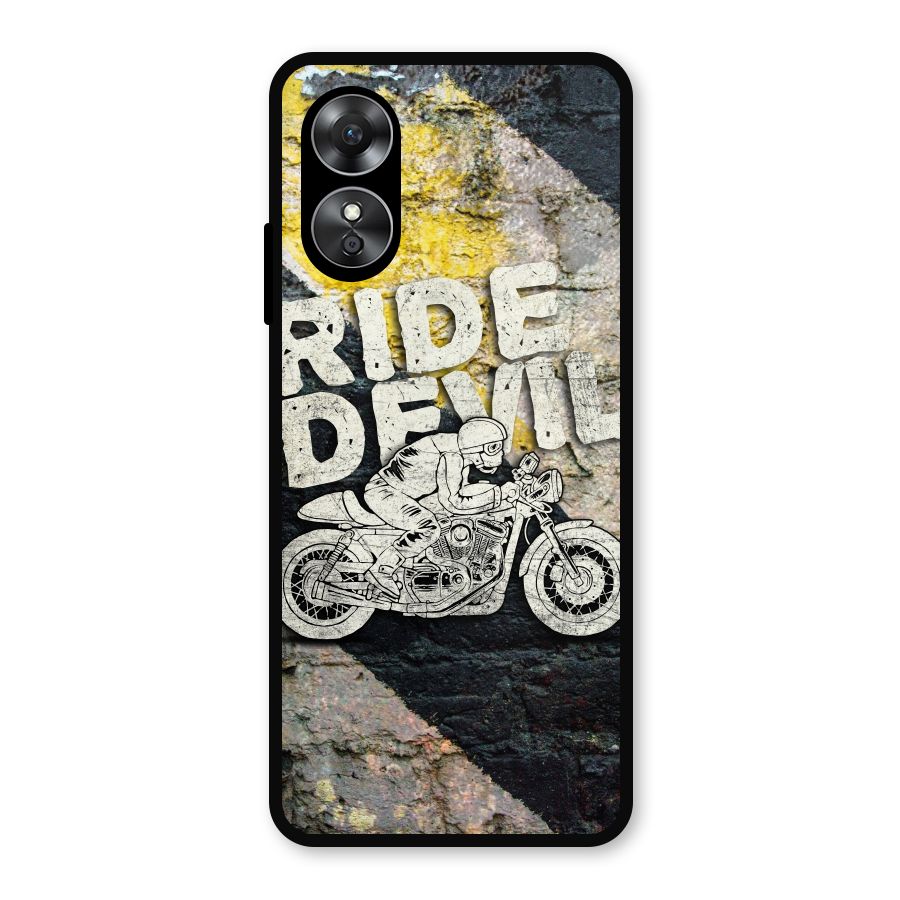 Ride Devil Metal Back Case for Oppo A17