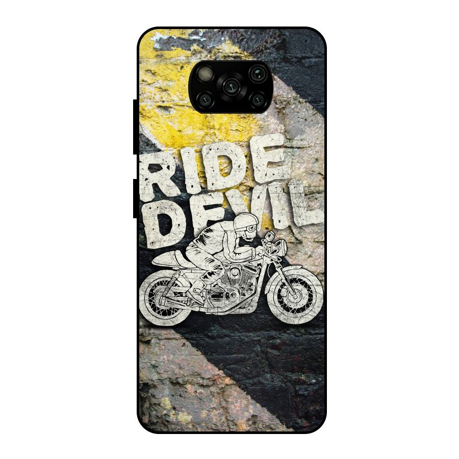 Ride Devil Metal Back Case for Poco X3