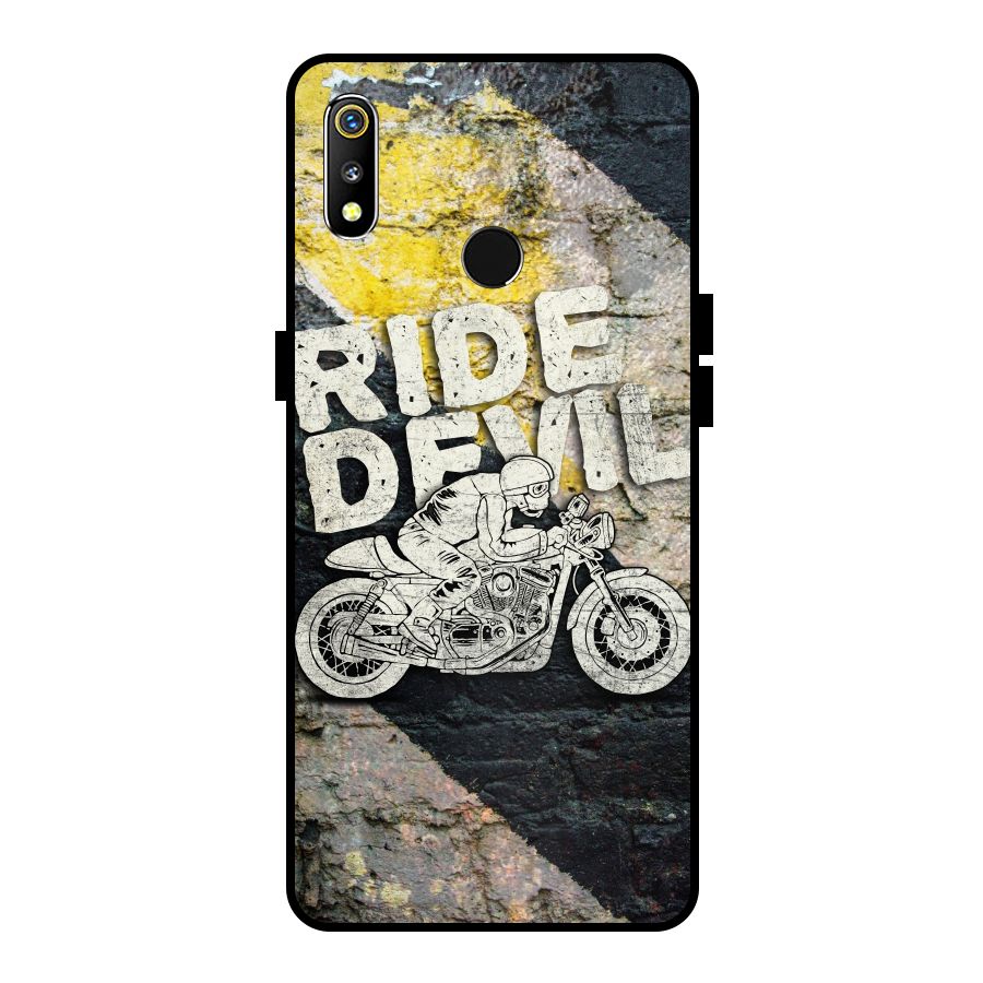 Ride Devil Metal Back Case for Realme 3