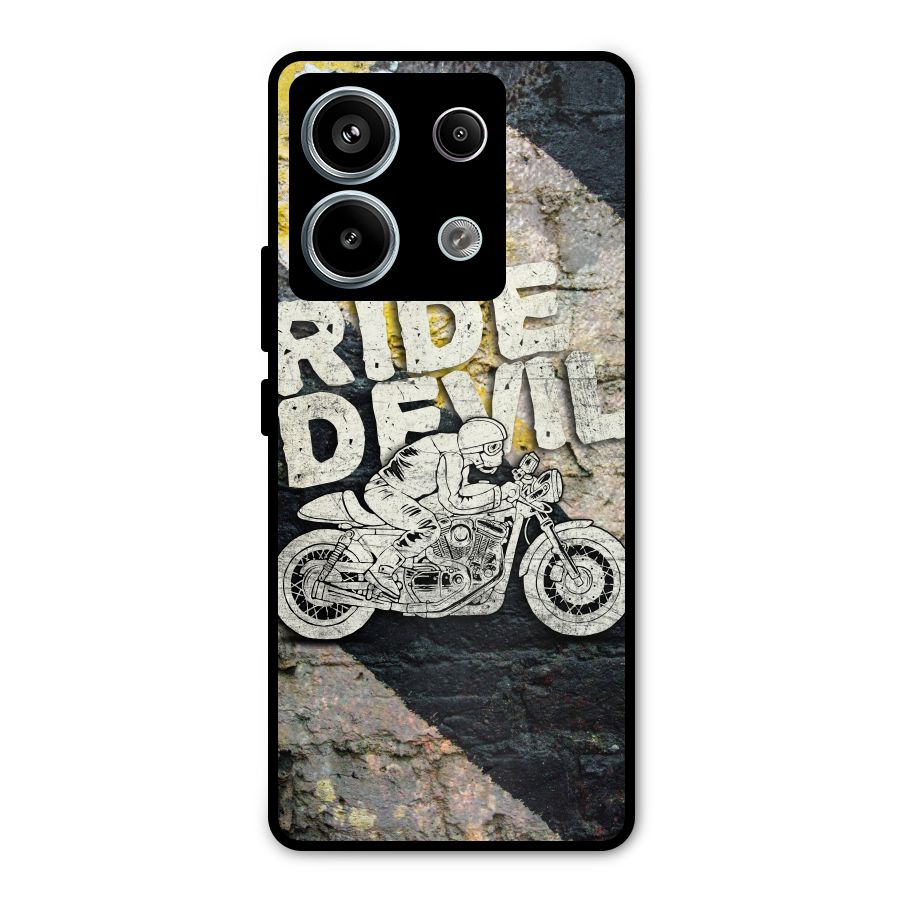 Ride Devil Metal Back Case for Redmi Note 13 Pro 5G