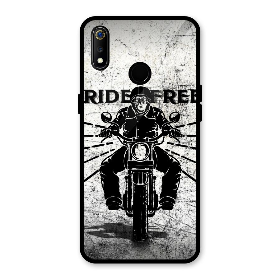 Ride Free Glass Back Case for Realme 3