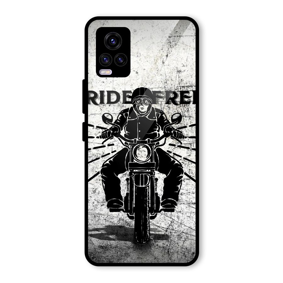 Ride Free Glass Back Case for Vivo V20 2021