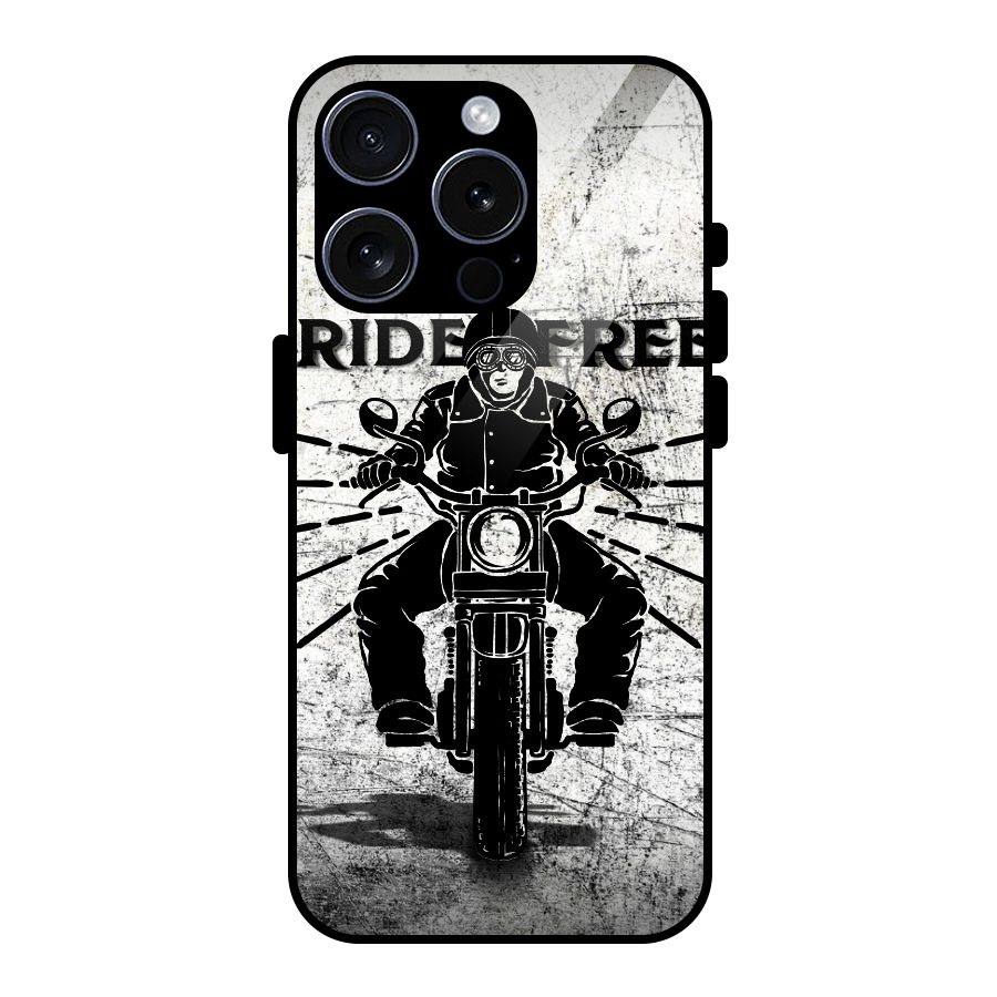 Ride Free Glass Back Case for iPhone 15 Pro