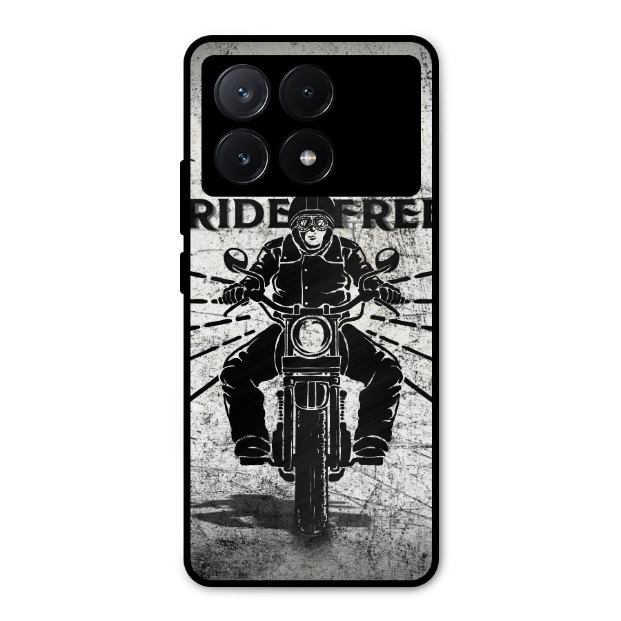 Ride Free Metal Back Case for Poco X6 Pro